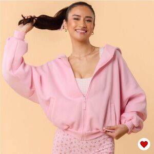 Blogilates Pink Women's Zip-Up Hoodie